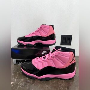New! Unworn! Air Jordan 11 retro pink and black men’s size 12